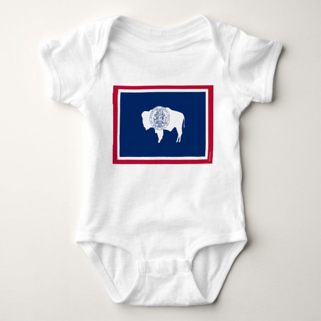 Wyoming-Staats-Flagge Baby Strampler (Vorderseite)