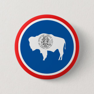 Wyoming-Staats-Flagge Button