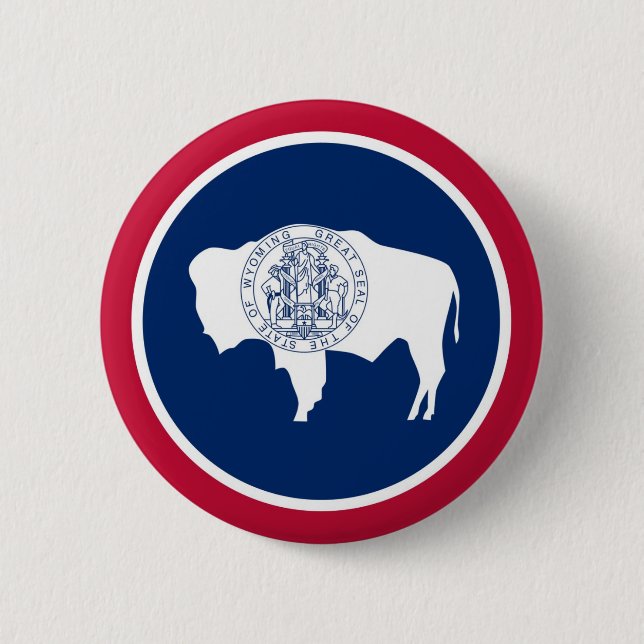 Wyoming-Staats-Flagge Button (Vorderseite)
