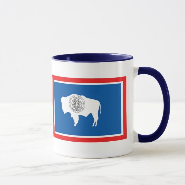 Wyoming-Staats-Flaggen-Tasse Tasse (Rechts)