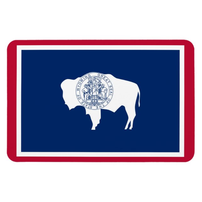 Wyoming-Staatsflagge Magnet (Horizontal)