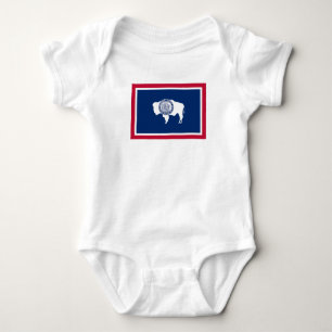 Wyoming State Flag Baby Strampler