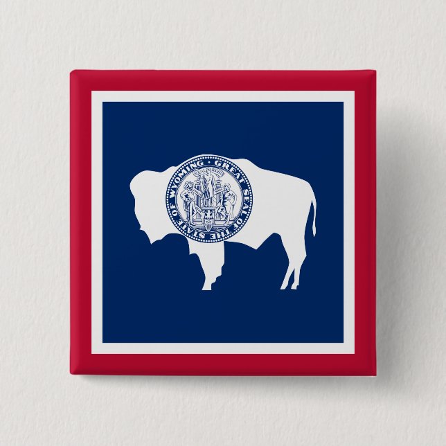 Wyoming State Flag Button (Vorderseite)