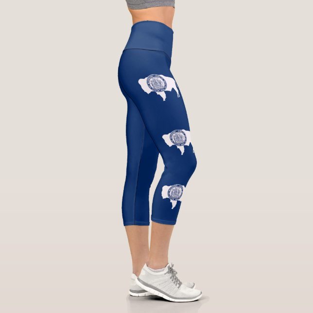 Wyoming State Flag Capri Leggings (Rechts)