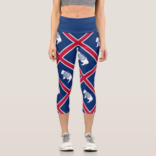 Wyoming State Flag Capri Leggings