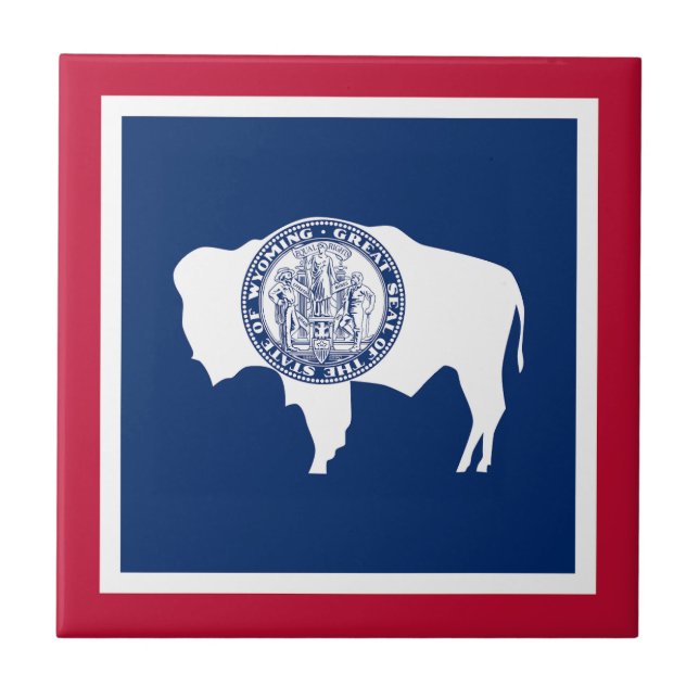 Wyoming State Flag Fliese (Vorderseite)