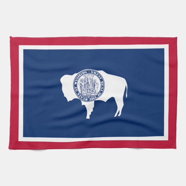 Wyoming State Flag Geschirrtuch (Horizontal)