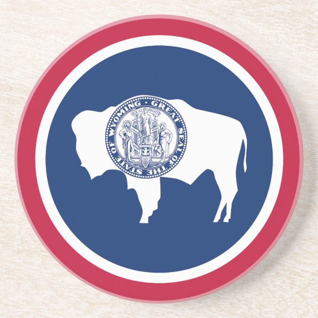 Wyoming State Flag Getränkeuntersetzer (Vorne)