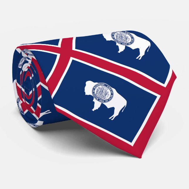 Wyoming State Flag Krawatte (Gerollt)