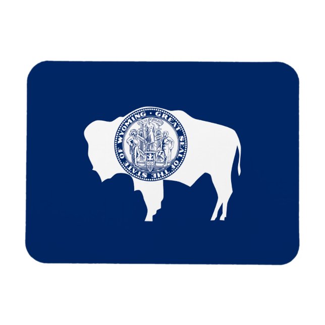 Wyoming State Flag Magnet (Horizontal)
