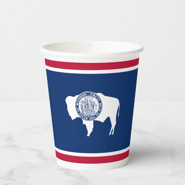 Wyoming State Flag Pappbecher (Links)