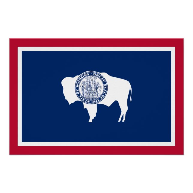 Wyoming State Flag Poster (Vorderseite)