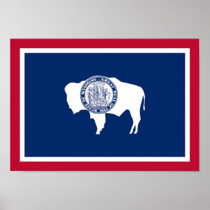 Wyoming State Flag Poster