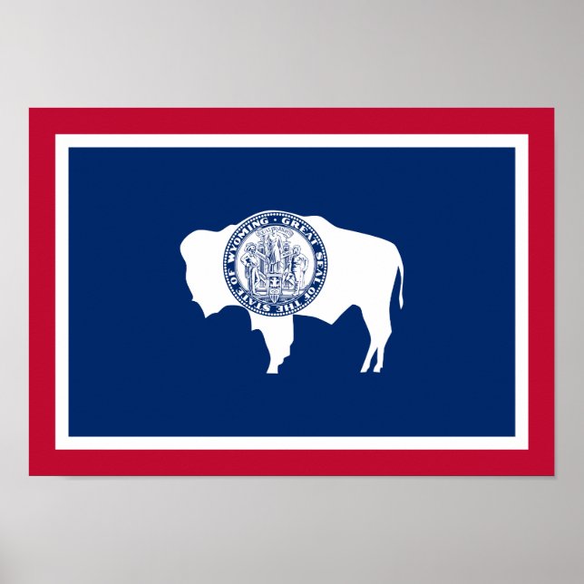 Wyoming State Flag Poster (Vorne)