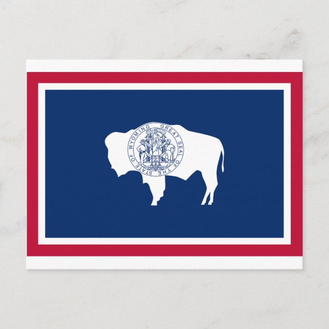 Wyoming State Flag Postkarte (Vorderseite)