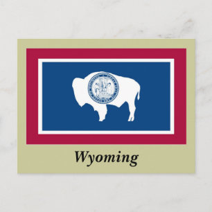 Wyoming State Flag Postkarte