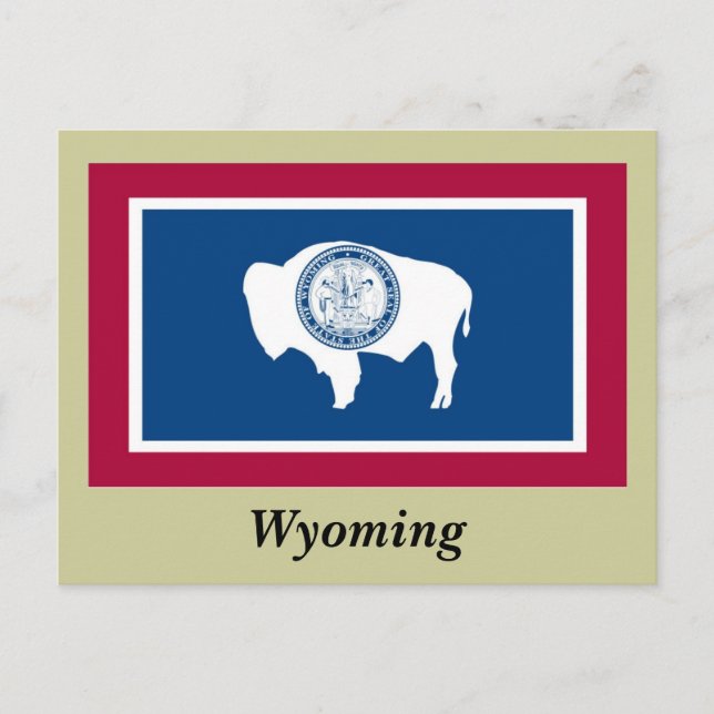 Wyoming State Flag Postkarte (Vorderseite)
