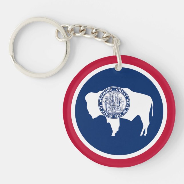 Wyoming State Flag Schlüsselanhänger (Vorderseite)