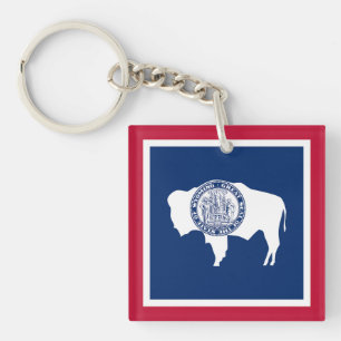 Wyoming State Flag Schlüsselanhänger