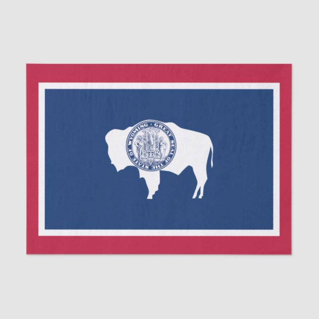 Wyoming State Flag Seidenpapier (Vorderseite)
