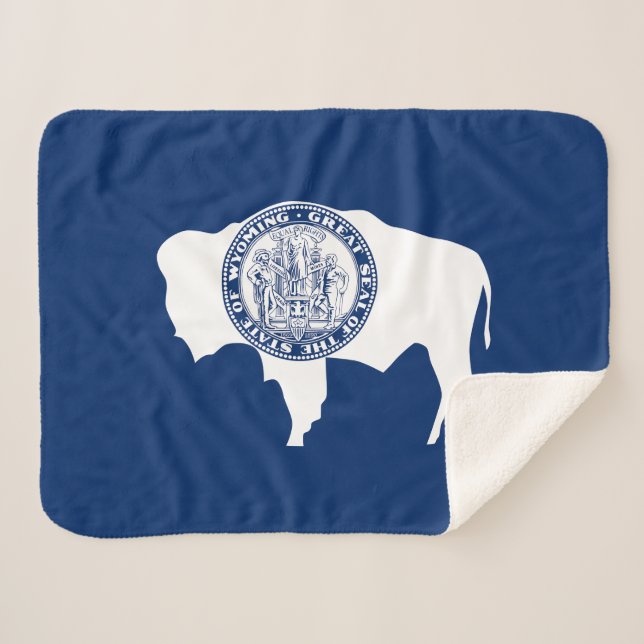 Wyoming State Flag Sherpadecke (Vorderseite (Horizontal))