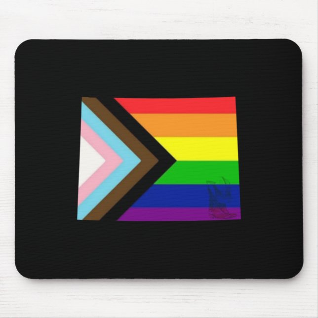 Wyoming-Stolz-Aufkleber  Mousepad (Vorne)