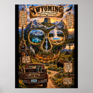 Wyoming-Totenkopf-Kunstprint State of Mind Poster