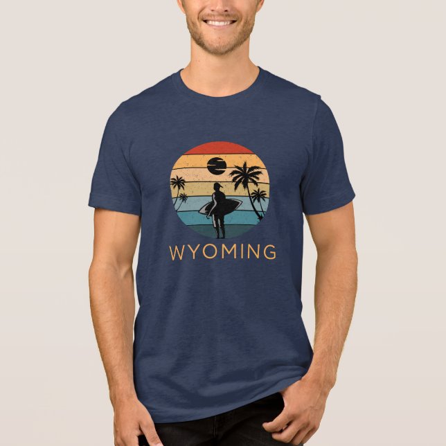Wyoming: Tropische Oase Tri-Blend Shirt (Vorderseite)