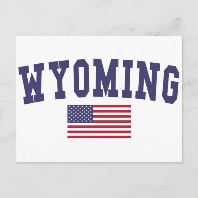 Wyoming US-Flagge Postkarte (Vorderseite)