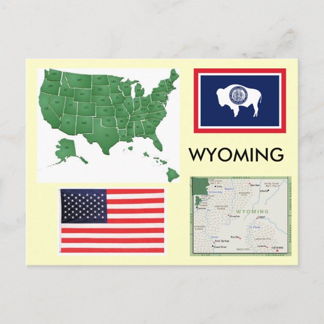 Wyoming, USA Postkarte (Vorderseite)