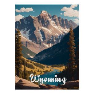 Wyoming USA Reiseplakat Poster