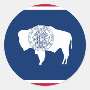 Wyoming, Vereinigte Staaten kennzeichnen Runder Aufkleber
