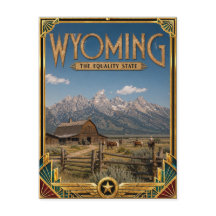 Wyoming Vintage Art Deco Golden Age