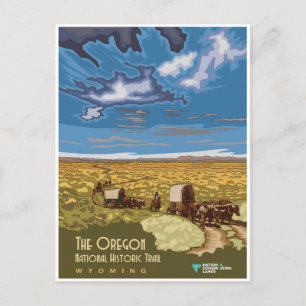 Wyoming Vintage Oregon National Historic Trail Postkarte
