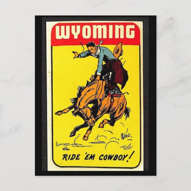 Wyoming Vintage Postkarte (Vorderseite)