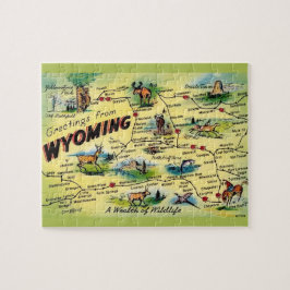 Wyoming Vintage Postkartenkarte Puzzle