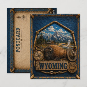 Wyoming Vintage Reise Postkarte