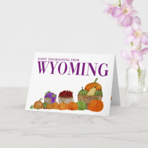 Wyoming Watercolor Pumpkins Erntedank Card Karte