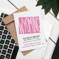 Wyoming We have New address New Zuhause Postcard