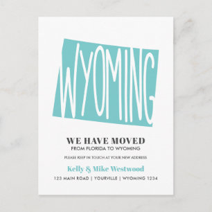 Wyoming We have New address New Zuhause Postcard Postkarte