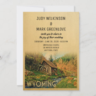 Wyoming Wedding Einladung Rustikale Kabinenmeile