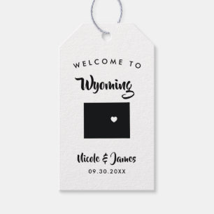 Wyoming Wedding Welcome Bag Tags, Karte Geschenkanhänger