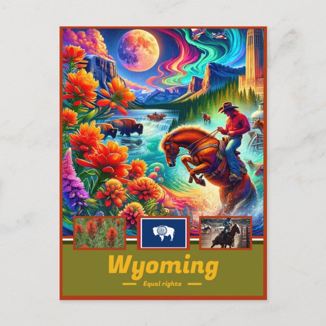 Wyoming Wilderness Wonders Majestic Postkarte (Vorderseite)