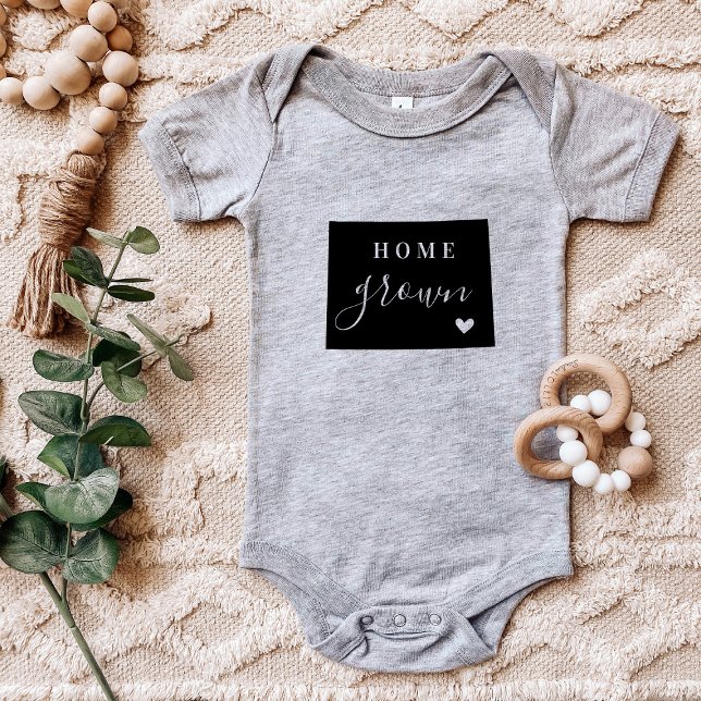 Wyoming Zuhause Grown Staat T-Shirt Baby Strampler (Von Creator hochgeladen)
