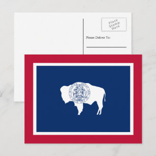 Wyomingite-Flagge, Flagge des Wyoming Postkarte