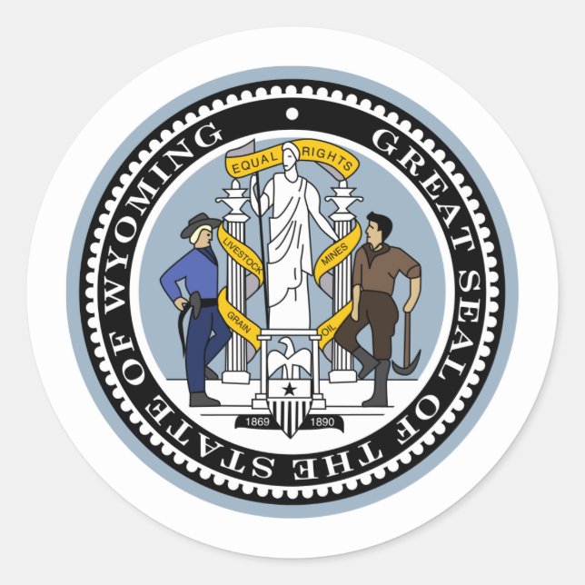 Wyomingite Siegel, Siegel des Wyoming Sticker (Vorderseite)