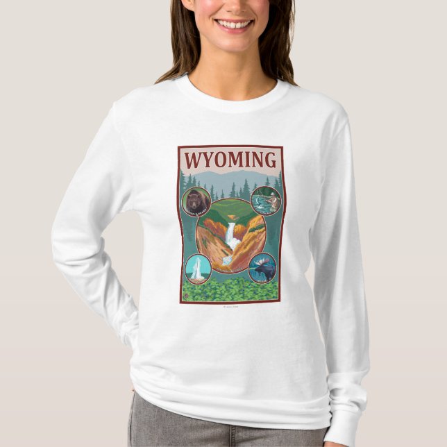 WyomingWyoming Collage T-Shirt (Vorderseite)