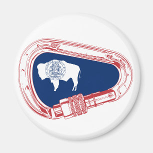 Wyomoming Flag Klettersteig Carabiner Magnet