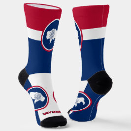 Wyomoming Flag Patriotic, USA Staat Premium Socken