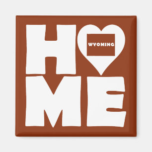 Wyomoming Home Heart State Fridge Magnet